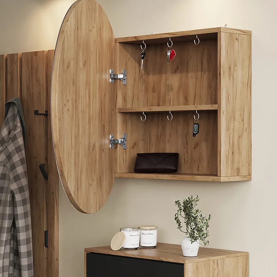 Vicco Armoire de toilette Chêne de force doré 70x70cm avec 2 compartiments* Armoire De Toilette