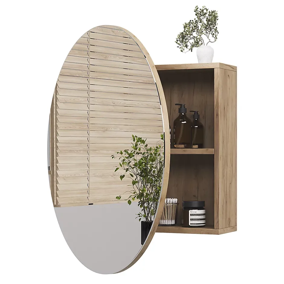 Vicco Armoire de toilette Chêne de force doré 70x70cm avec 2 compartiments* Armoire De Toilette