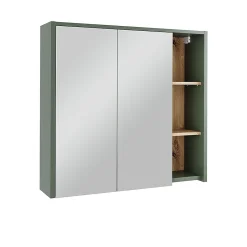 Vicco Armoire de toilette Vert/Artisan 80x75cm avec des étagères ouvertes* Armoire De Toilette