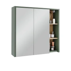 Vicco Armoire de toilette Vert/Artisan 80x75cm avec des étagères ouvertes* Armoire De Toilette