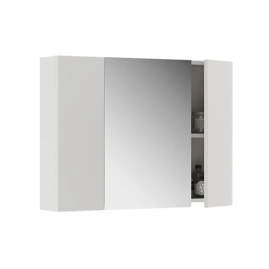 Vicco Armoire de toilette Blanc 80x59.2cm avec des étagères