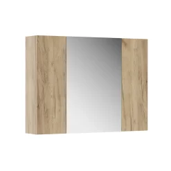 Vicco Armoire de toilette Chêne de force doré 80x59.2cm avec des étagères* Armoire De Toilette
