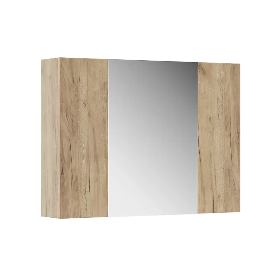 Vicco Armoire de toilette Chêne de force doré 80x59.2cm avec des étagères* Armoire De Toilette