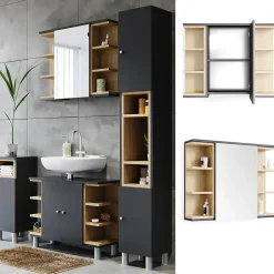 Vicco Armoire de toilette Anthracite 79.6x64cm