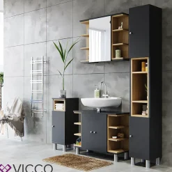 Vicco Armoire de toilette Anthracite 79.6x64cm
