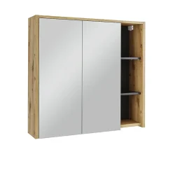 Vicco Armoire de toilette Artisan/gris 80x75cm avec des étagères ouvertes* Armoire De Toilette