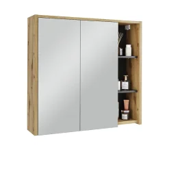 Vicco Armoire de toilette Artisan/gris 80x75cm avec des étagères ouvertes* Armoire De Toilette