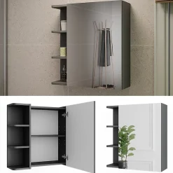 Vicco Armoire de toilette Anthracite 62x64cm