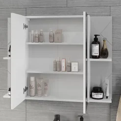 Vicco Armoire de toilette blanc/blanc brillant 100x75cm avec 2 portes* Armoire De Toilette