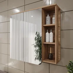 Vicco Armoire de toilette Sonoma/Anthracite 80x75cm* Armoire De Toilette