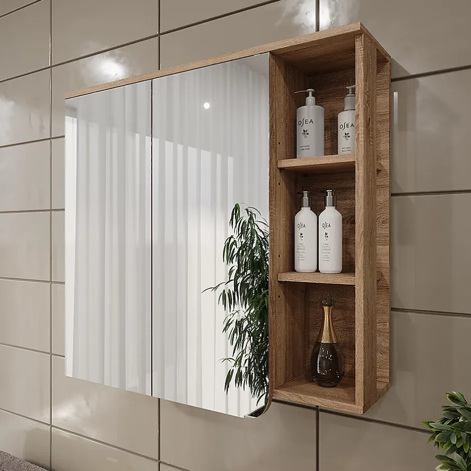Vicco Armoire de toilette Sonoma/Anthracite 80x75cm* Armoire De Toilette