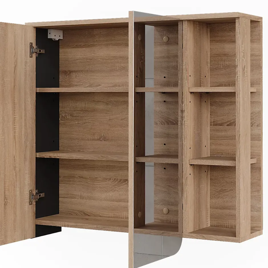 Vicco Armoire de toilette Sonoma/Anthracite 80x75cm* Armoire De Toilette