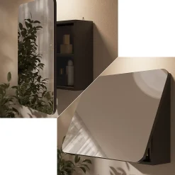 Vicco Armoire de toilette Anthracite 65x50cm avec des étagères* Armoire De Toilette
