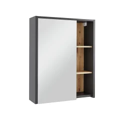 Vicco Armoire de toilette Gris/Artisan 60x75cm avec des étagères ouvertes* Armoire De Toilette