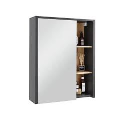 Vicco Armoire de toilette Gris/Artisan 60x75cm avec des étagères ouvertes* Armoire De Toilette