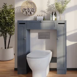 Vicco Armoire de toilette Gris 89x99cm avec 2 distributeurs de papier toilette