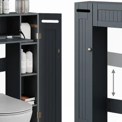 Vicco Armoire de toilette Gris 89x99cm avec 2 distributeurs de papier toilette