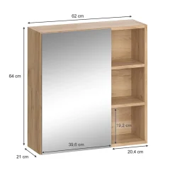 Vicco Armoire de toilette Anthracite 62x64cm