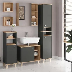 Vicco Armoire de toilette Anthracite 62x64cm