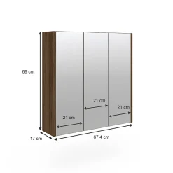 Vicco Armoire de toilette Anthracite Haute brillance 67.4x68cm* Armoire De Toilette