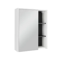 Vicco Armoire de toilette blanc/gris 60x75cm avec étagères ouvertes* Armoire De Toilette