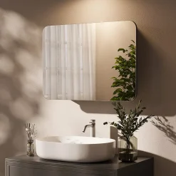 Vicco Armoire de toilette Anthracite 70x50cm avec des étagères