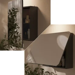 Vicco Armoire de toilette Anthracite 70x50cm avec des étagères