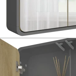 Vicco armoire de toilette Anthracite 60x60cm* Armoire De Toilette