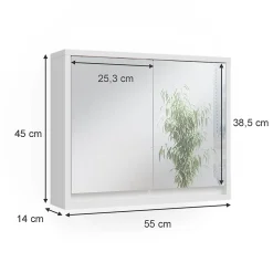 Vicco Armoire de toilette Blanc 55x45cm* Armoire De Toilette