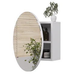 Vicco Armoire de toilette Blanc 50x50cm avec 2 compartiments