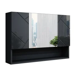 Vicco Armoire de toilette Anthracite Haute brillance 80.1x55cm* Armoire De Toilette