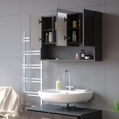 Vicco Armoire de toilette Anthracite Haute brillance 80.1x55cm* Armoire De Toilette