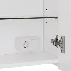 Vicco Armoire de toilette Blanc 100x60cm avec 3 portes et éclairage LED* Armoire De Toilette
