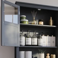 Vicco Armoire de toilette Gris 69x171cm