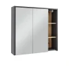 Vicco Armoire de toilette Gris/Artisan 80x75cm avec des étagères ouvertes* Armoire De Toilette