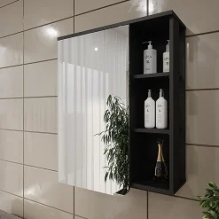 Vicco Armoire de toilette Anthracite/blanc 60x75cm* Armoire De Toilette