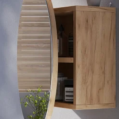 Vicco Armoire de toilette Chêne de force doré 50x50cm avec 2 compartiments