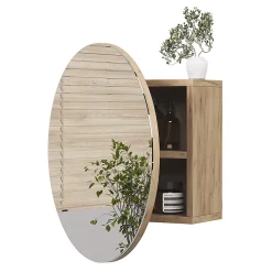 Vicco Armoire de toilette Chêne de force doré 50x50cm avec 2 compartiments