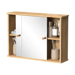 Vicco Armoire de toilette Bambou 55x40cm avec 2 portes coulissantes