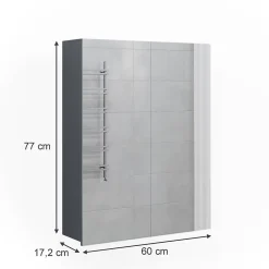 Vicco Armoire de toilette Anthracite 60x77cm