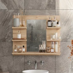 Vicco Armoire de toilette Chêne de force doré 58.8x50cm avec des étagères