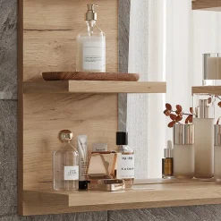Vicco Armoire de toilette Chêne de force doré 58.8x50cm avec des étagères