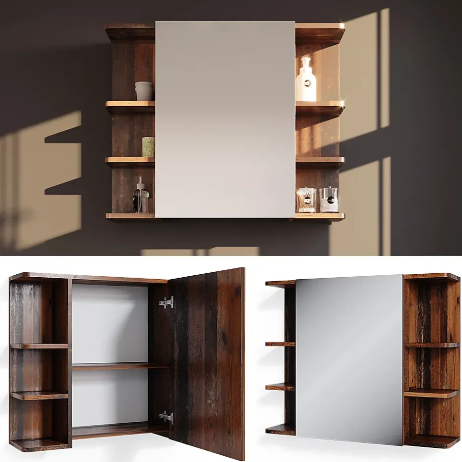 Vicco Armoire de toilette Bois antique 79.6x64cm