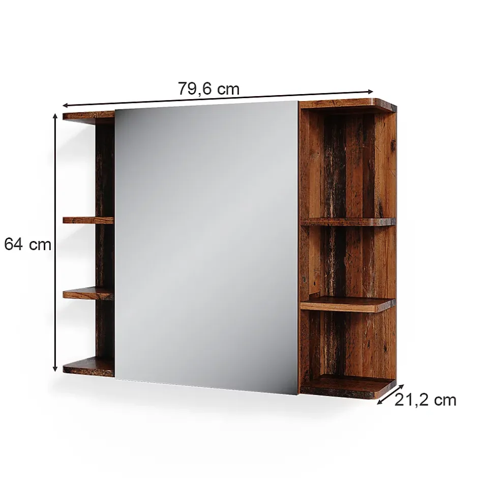 Vicco Armoire de toilette Bois antique 79.6x64cm