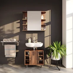 Vicco Armoire de toilette Bois antique 79.6x64cm