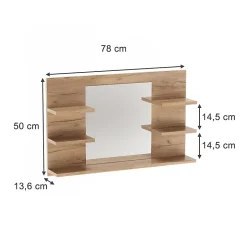 Vicco Armoire de toilette Chêne de force doré 78x50cm avec des étagères