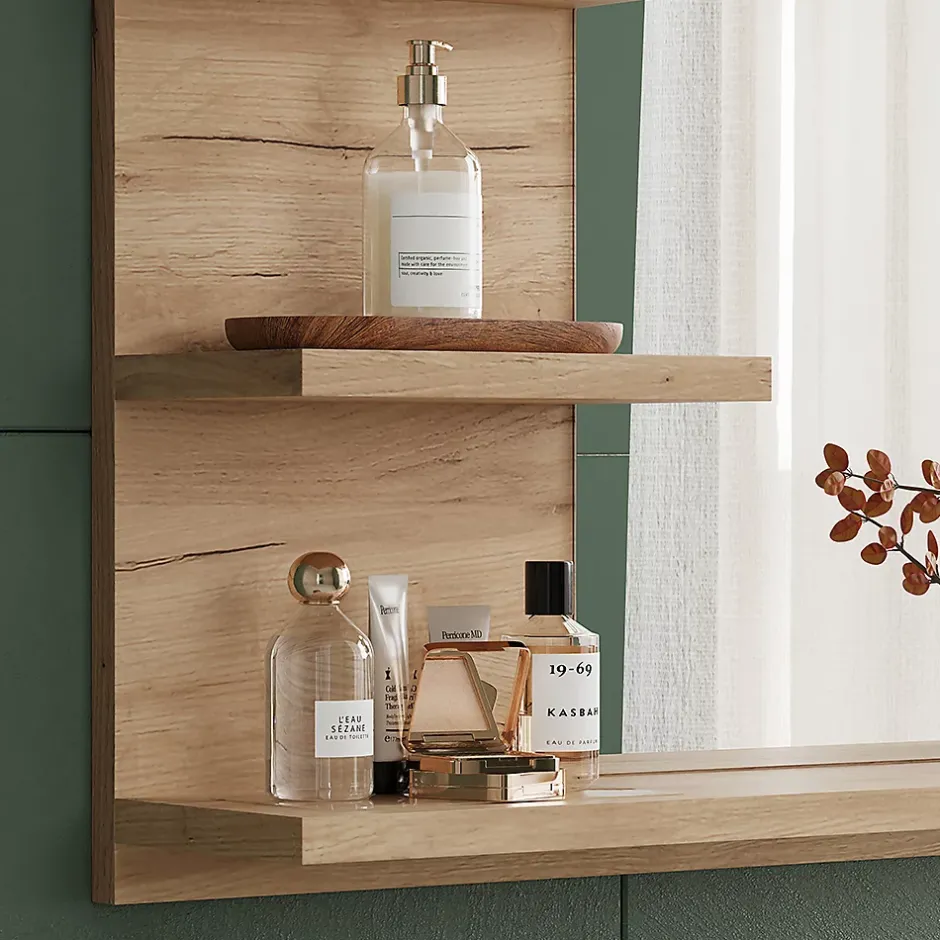Vicco Armoire de toilette Chêne de force doré 78x50cm avec des étagères