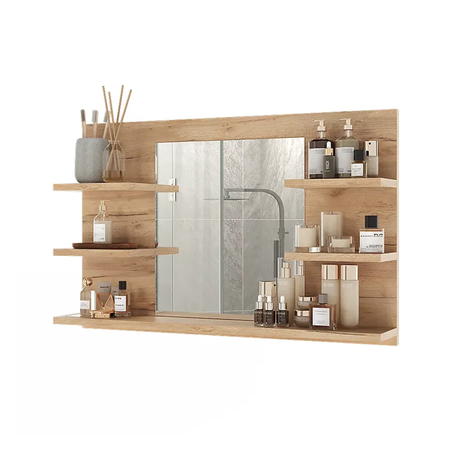 Vicco Armoire de toilette Chêne de force doré 78x50cm avec des étagères