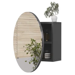 Vicco Armoire de toilette Anthracite 50x50cm avec 2 compartiments* Armoire De Toilette