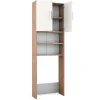 Vicco Armoire de toilette Sonoma/blanc 64x190cm avec 2 portes